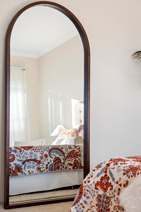 Arc of Eden - Walnut Coloured Wooden Framed Mirror 190 x 90cm