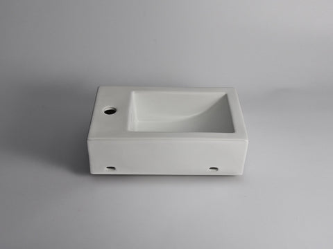 Claya - WH-46-R Wall Hung Basin, Gloss White