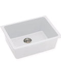 White Granite Single Bowl Undermount Kitchen Sink 635x469x241mm