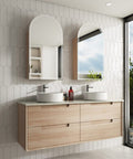 Close-up styling shot of the Aulic Ainsley 1500mm wall hung vanity
