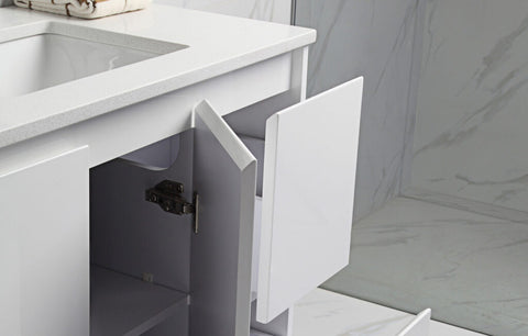 Aulic Alice 900mm floor standing vanity in a bathroom setting