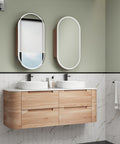 Aulic Briony 1500mm wall hung vanity styled in a bathroom