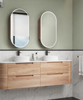 Aulic Briony 1800mm wall hung vanity styled in a bathroom