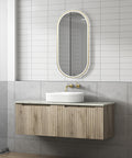 Aulic Calder 1200mm wall hung vanity styled in a bathroom