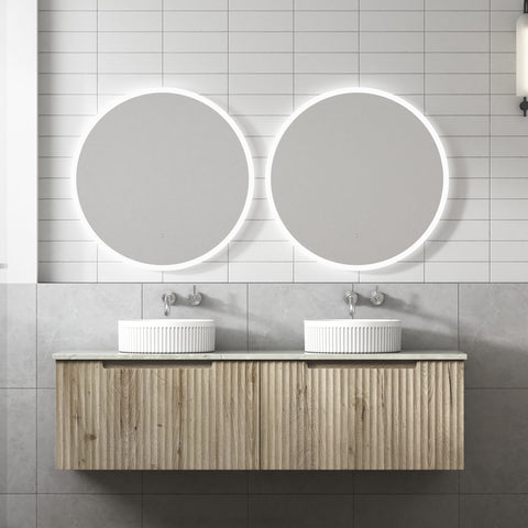 Front view of the Aulic Calder 1500mm wall hung vanity