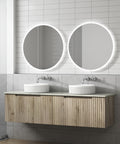 Aulic Calder 1500mm wall hung vanity styled in a bathroom