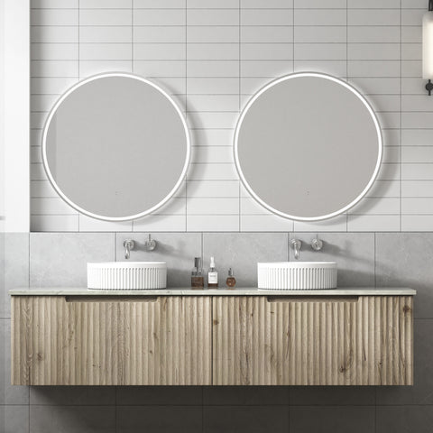 Front view of the Aulic Calder 1800mm wall hung vanity