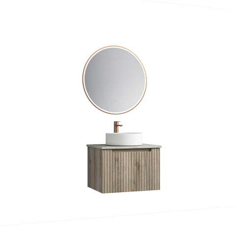 Aulic Calder 600mm wall hung vanity shown in a finished bathroom
