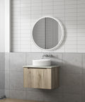 Aulic Calder 600mm wall hung vanity styled in a bathroom