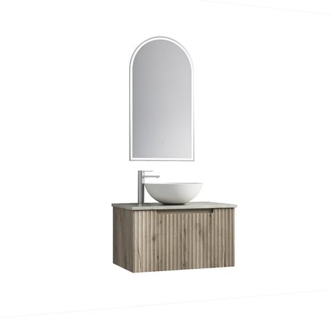Aulic Calder 750mm wall hung vanity shown in a finished bathroom