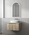Aulic Calder 750mm wall hung vanity styled in a bathroom