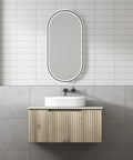 Front view of the Aulic Calder 900mm wall hung vanity