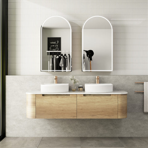 Aulic Carita 1500mm wall hung vanity with vanity top