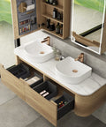 Aulic Carita 1800mm wall hung vanity shown in a finished bathroom