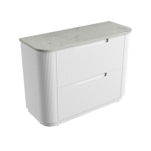 Alpine solid-surface stone top for the Aulic Curva 1200mm floor standing vanity