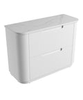 Palis White solid-surface stone top for the Aulic Curva 1200mm floor standing vanity
