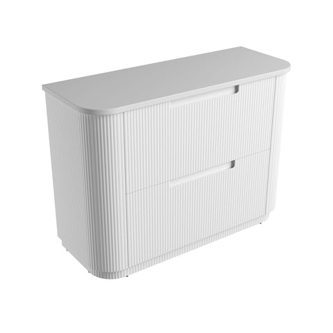 Pure solid-surface stone top for the Aulic Curva 1200mm floor standing vanity
