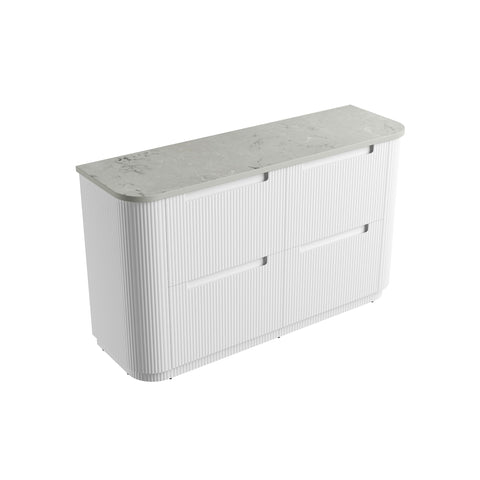 Alpine solid-surface stone top for the Aulic Curva 1500mm floor standing vanity