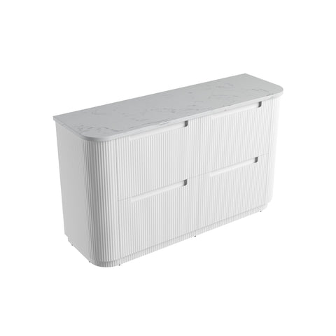 Cato solid-surface stone top for the Aulic Curva 1500mm floor standing vanity