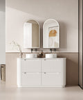 Aulic Curva 1500mm floor standing vanity styled in a bathroom