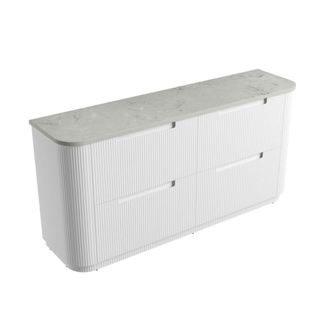 Alpine solid-surface stone top for the Aulic Curva 1800mm floor standing vanity