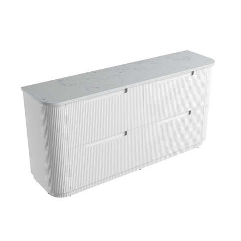 Cato solid-surface stone top for the Aulic Curva 1800mm floor standing vanity