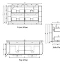 Aulic Curva 1800mm floor standing vanity dimensions diagram