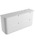Palis White solid-surface stone top for the Aulic Curva 1800mm floor standing vanity