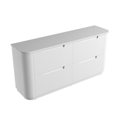 Pure solid-surface stone top for the Aulic Curva 1800mm floor standing vanity