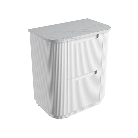 Cato solid-surface stone top for the Aulic Curva 750mm floor standing vanity