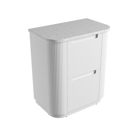Snow solid-surface stone top for the Aulic Curva 750mm floor standing vanity