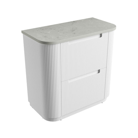 Alpine solid-surface stone top for the Aulic Curva 900mm floor standing vanity