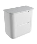 Cato solid-surface stone top for the Aulic Curva 900mm floor standing vanity