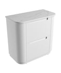 Palis White solid-surface stone top for the Aulic Curva 900mm floor standing vanity