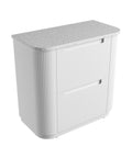 Snow solid-surface stone top for the Aulic Curva 900mm floor standing vanity