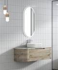 Aulic Hamilton 1200mm wall hung vanity styled in a bathroom