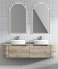 Front view of the Aulic Hamilton 1500mm wall hung vanity