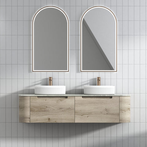 Front view of the Aulic Hamilton 1500mm wall hung vanity