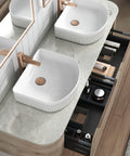 Aulic Hamilton 1500mm wall hung vanity shown in a finished bathroom
