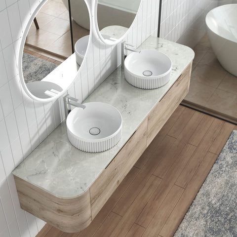 Aulic Hamilton 1800mm wall hung vanity shown in a finished bathroom