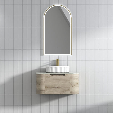 Front view of the Aulic Hamilton 750mm wall hung vanity