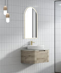 Aulic Hamilton 750mm wall hung vanity styled in a bathroom