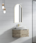 Side view of the Aulic Hamilton 750mm wall hung vanity showing drawer depth
