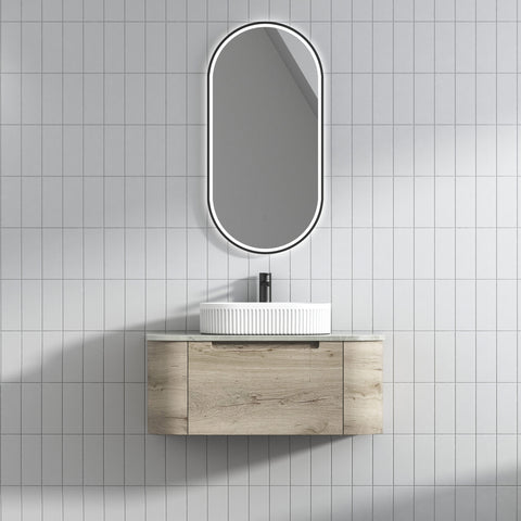 Front view of the Aulic Hamilton 900mm wall hung vanity