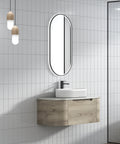 Aulic Hamilton 900mm wall hung vanity styled in a bathroom