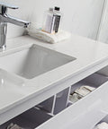 Aulic Leona 1200mm wall hung vanity styled in a bathroom