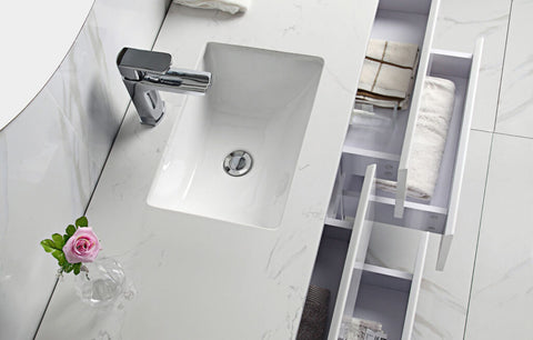 Aulic Leona 1500mm wall hung vanity in a bathroom setting