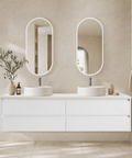 Aulic Leona 1800mm wall hung vanity shown in a finished bathroom