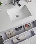 Aulic Leona 600mm floor standing vanity in a bathroom setting