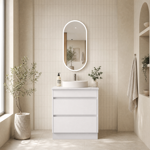 Aulic Leona 750mm floor standing vanity with vanity top